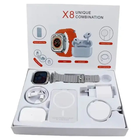 X8 Unique Combination Earbuds + Power Bank + Wireless Charger
