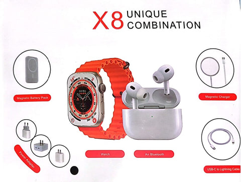 X8 Unique Combination Earbuds + Power Bank + Wireless Charger