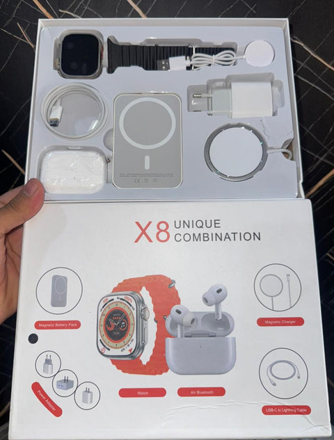 X8 Unique Combination Earbuds + Power Bank + Wireless Charger